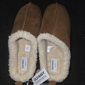 Old Navy Brown Slip-On Sherpa-Lined Slippers